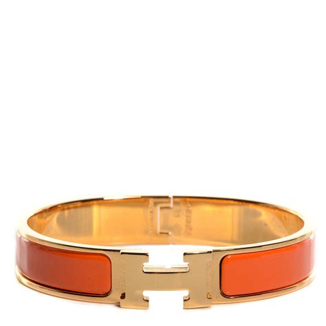 hermes narrow h bracelet|vintage hermes enamel bracelet.